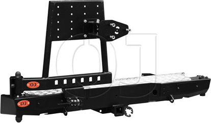 Бампер силовой OJ задний с левой универсальной калиткой с кронштейном запаски для Nissan NP300 2005-2026. Артикул 03.404.03