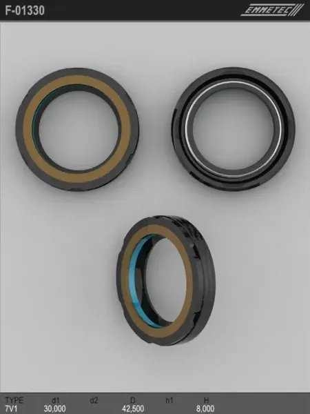 Сальник рулевой рейки 30 42.5 8 (Emmetec). Артикул F01330