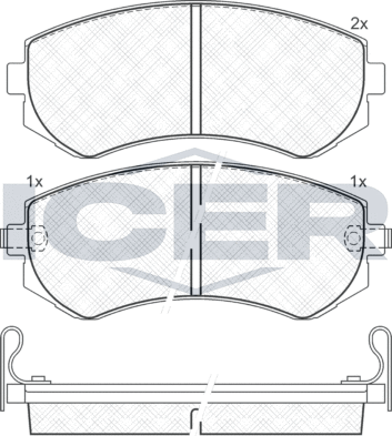 Тормозные колодки Icer. Артикул 181517