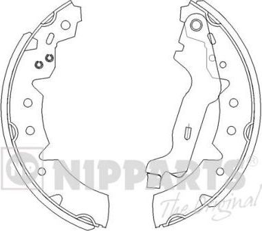 Тормозные колодки Nipparts задние для Toyota Corolla E110 1997-2002. Артикул J3502072