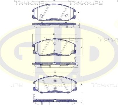 Тормозные колодки G.U.D.. Артикул GBP077122