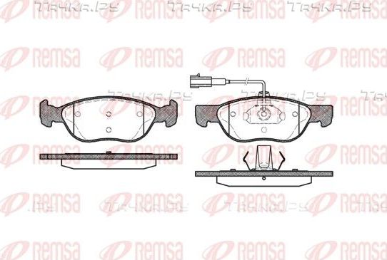 Тормозные колодки Remsa передние для Fiat Bravo I 1995-2001. Артикул 0587.22