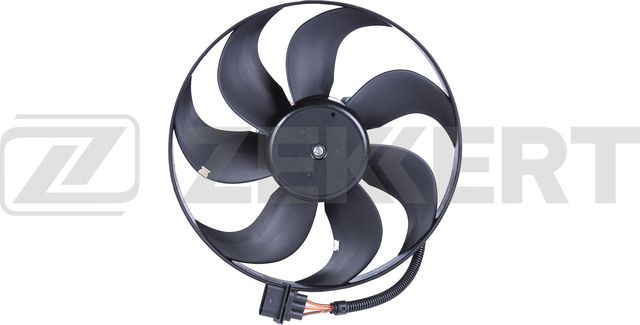 Вентилятор радиатора двигателя Zekkert для Skoda Fabia II 2007-2014. Артикул MK-7049