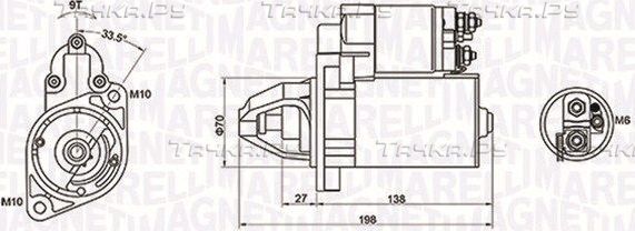 Стартер Magneti Marelli для Mercedes-Benz SLK-Класс III (R172) 2011-2016. Артикул 063721283010