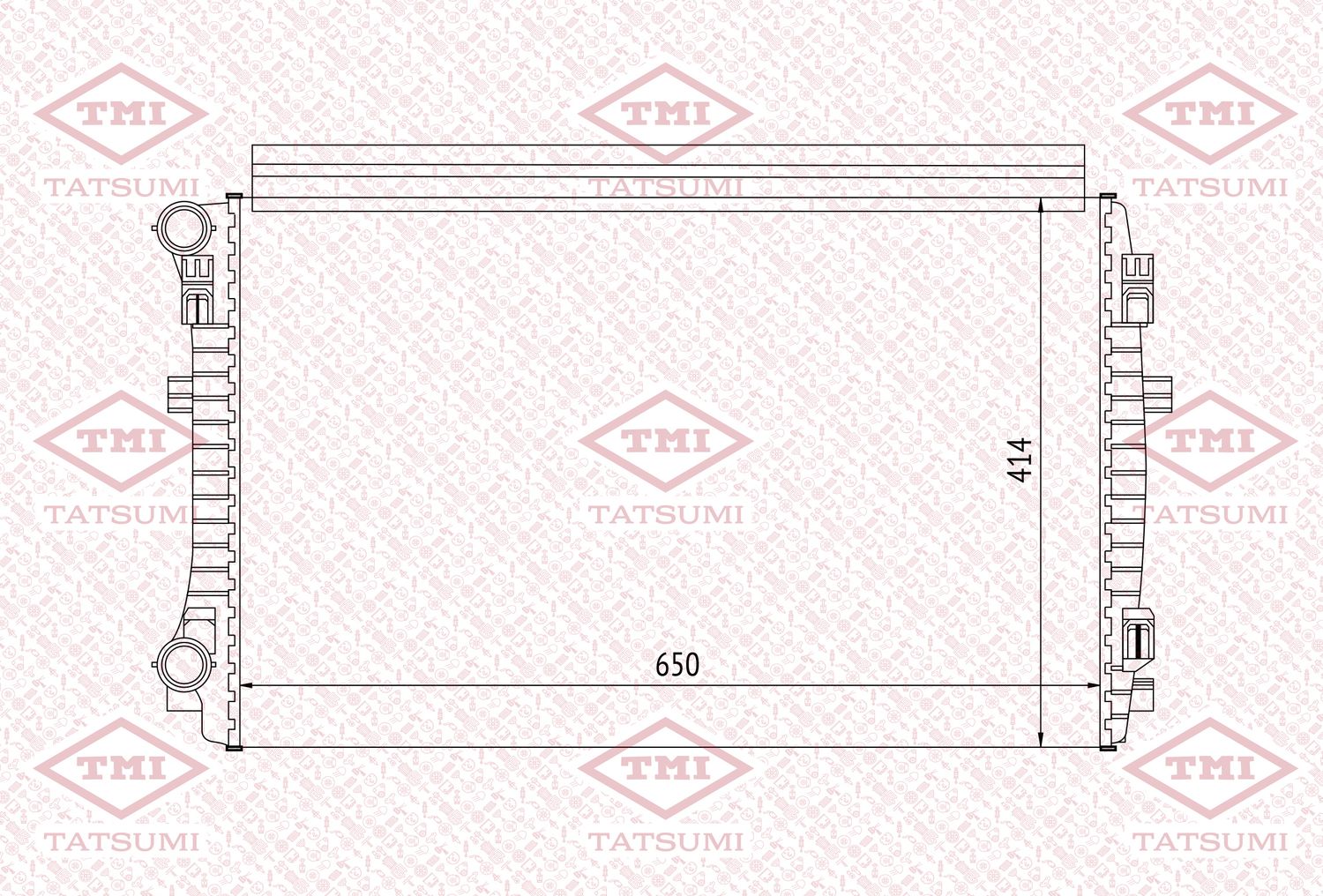 Радиатор охлаждения (Tatsumi). Артикул TGA1111