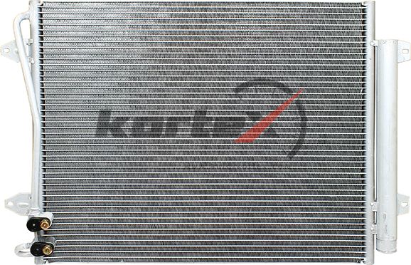 Радиатор кондиционера фланцы с др стот ресивера (Kortex). Артикул KRD2101