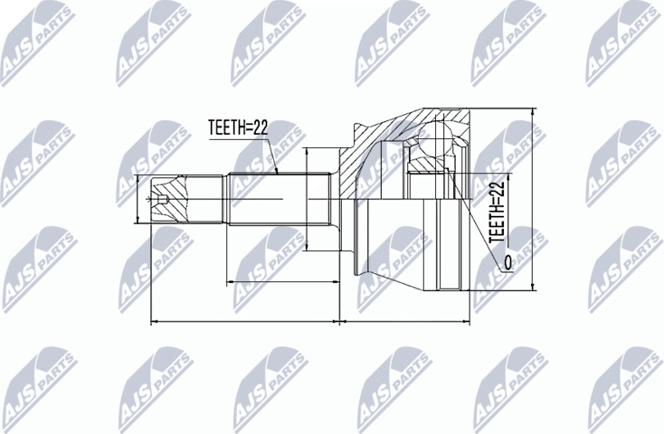 Шрус внутренний (граната) NTY. Артикул NPZ-FT-046