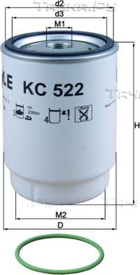 Топливный фильтр Mahle для MAN TGX 2006-2026. Артикул KC 522D