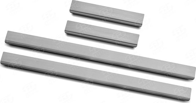 Накладки RusStal на пороги (лист нерж. шлифованный) для Toyota Land Cruiser Prado 150 2009-2026. Артикул LCPR09-02