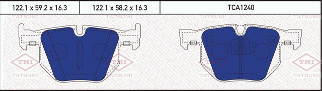 Колодки тормозные BMW X5 (E70/F15)/X6 (E71/F16) 07- задн. (Tatsumi). Артикул TCA1240