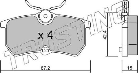 Тормозные колодки Trusting. Артикул 326.0