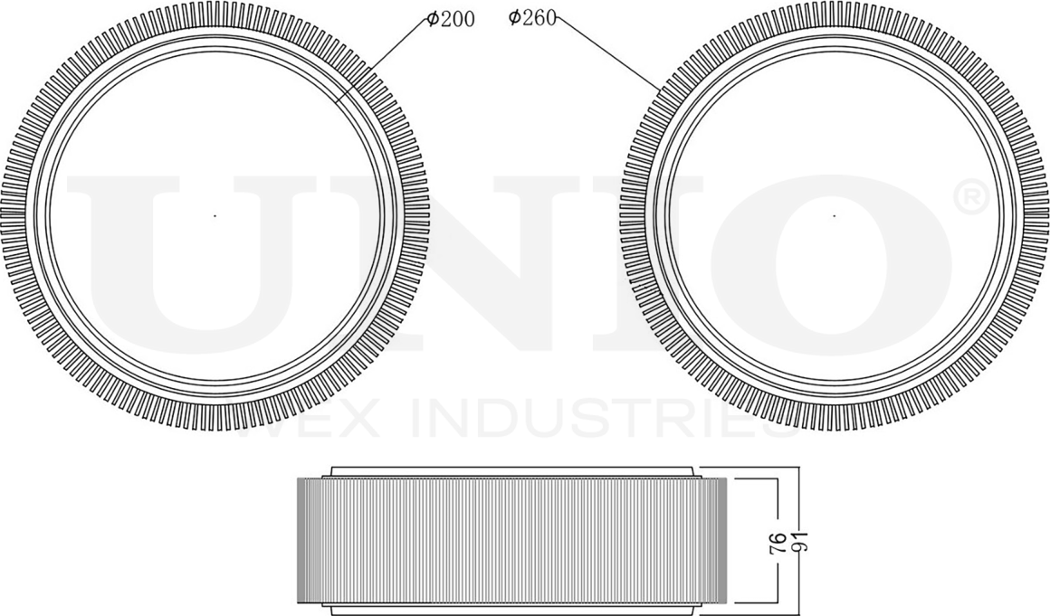 Фильтр воздушный (Unio). Артикул FLT-10099