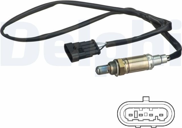 Лямбда-зонд (кислородный датчик) Delphi для Fiat Palio I 2001-2002. Артикул ES20650-12B1