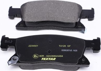 Тормозные колодки Textar передние для Opel Astra K 2015-2026. Артикул 2234501