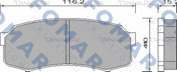 Тормозные колодки Fomar. Артикул FO 644981