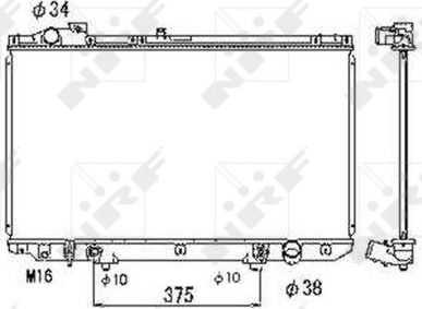 Радиатор охлаждения двигателя NRF (алюминий). Артикул 53467