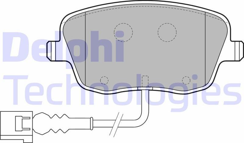 Тормозные колодки Delphi (Low-Metallic). Артикул LP1754