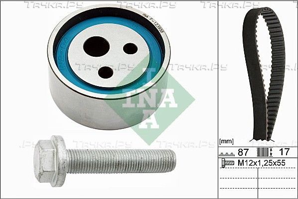 Ремень ГРМ с роликами (комплект) Ina для Nissan Kubistar X76 2003-2026. Артикул 530 0182 10