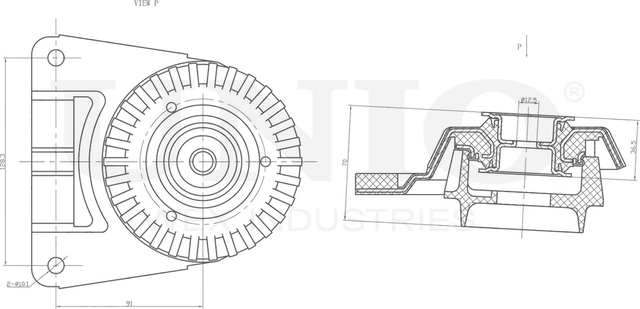 Опора амортизационной стойки (Unio). Артикул RMP-13018