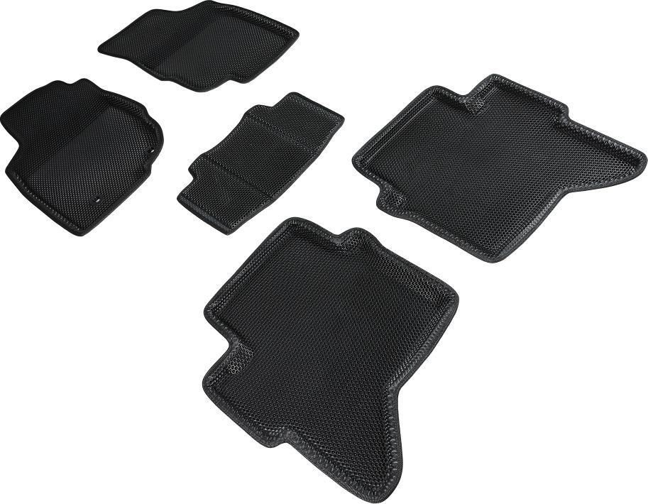 Коврики Seintex 3D EVA Соты для салона Toyota Hilux VII 2012-2015 ЧЕРНЫЕ. Артикул 95447