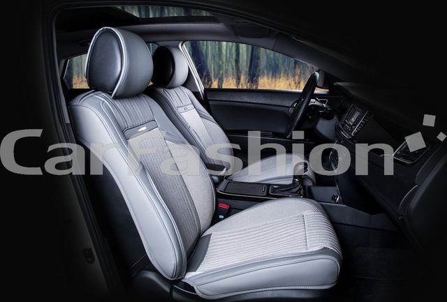 Накидки универсальные CarFashion Arcenal на передние сидения авто, цвет Серый/Серый. Артикул 21465