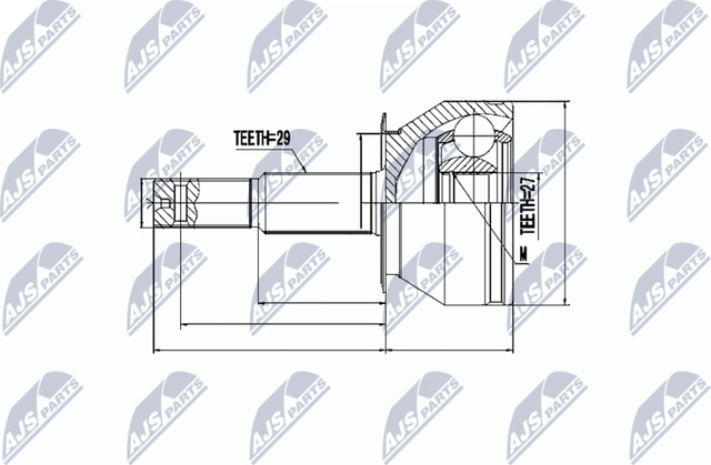 Шрус внутренний (граната) NTY. Артикул NPZ-NS-081