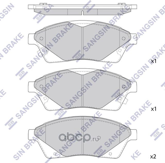 Тормозные колодки Sangsin Hi-Q. Артикул SP2251