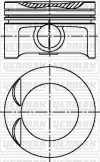 Поршень Yenmak для Opel Astra F 1993-2001. Артикул 31-04223-050