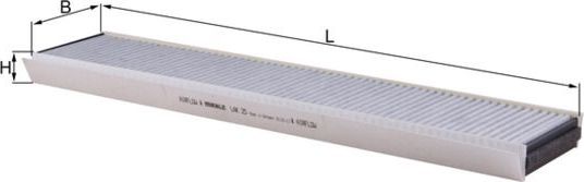 Салонный фильтр Mahle для ЗАЗ 1102 Таврия 1989-2007. Артикул LAK 25