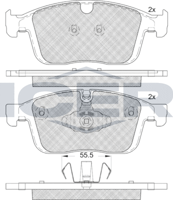 Тормозные колодки Icer. Артикул 182266