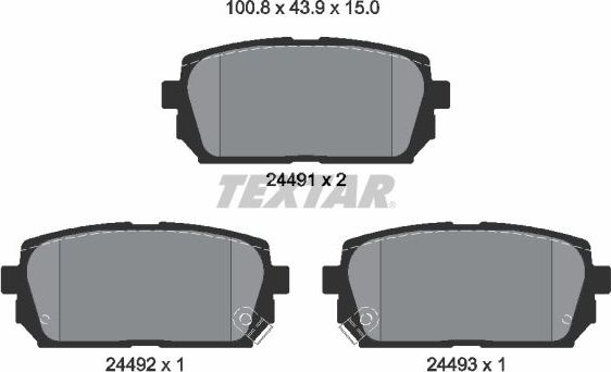 Тормозные колодки Textar. Артикул 2449101