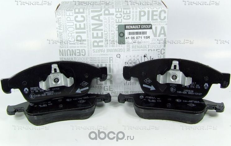 Тормозные колодки Renault передние для Renault Dokker 2013-2026. Артикул 410607115R