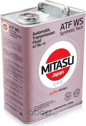 MITASU 4L МАСЛО ТРАНСМИСИОННОЕ ATF WS (for TOYOTA). Артикул MJ3314