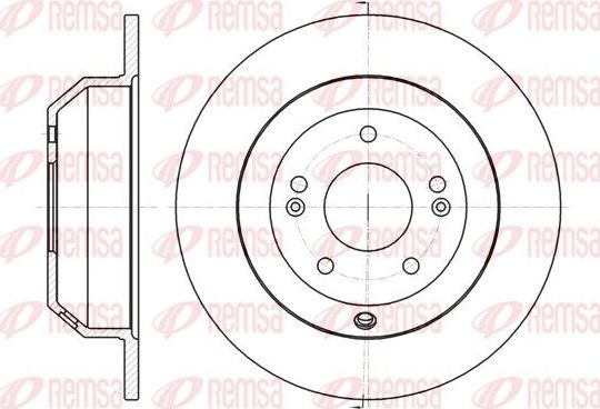 Тормозной диск Remsa задний для Kia Sorento II 2009-2026. Артикул 61373.00