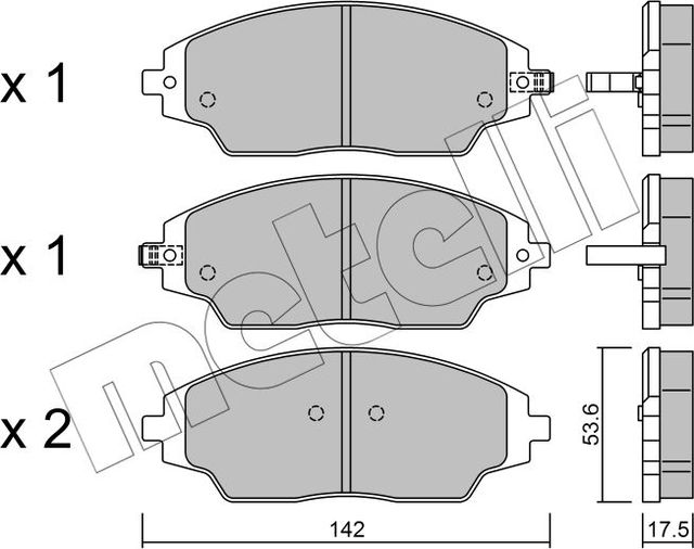 Тормозные колодки Metelli. Артикул 22-1008-0