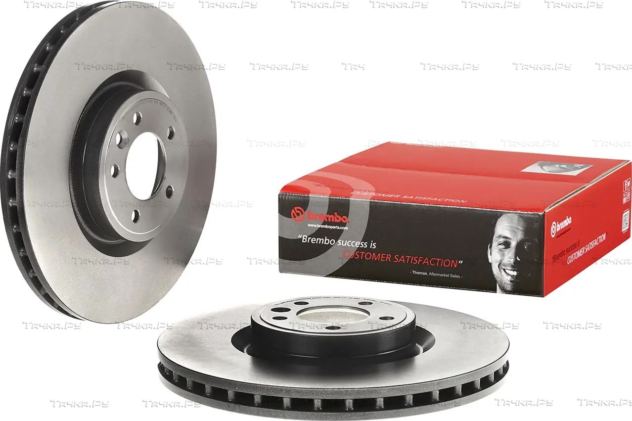Тормозной диск Brembo PRIME LINE - UV Coated передний для Land Rover Discovery V 2016-2026. Артикул 09.C820.11