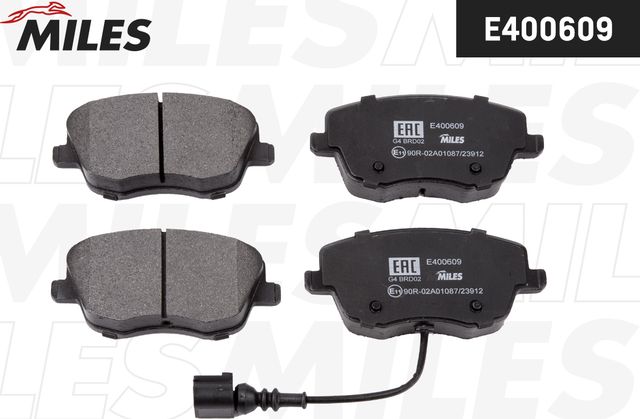 Тормозные колодки Miles (Low-Metallic). Артикул E400609