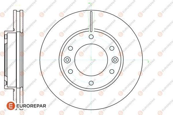 Тормозной диск Eurorepar. Артикул 1622812280
