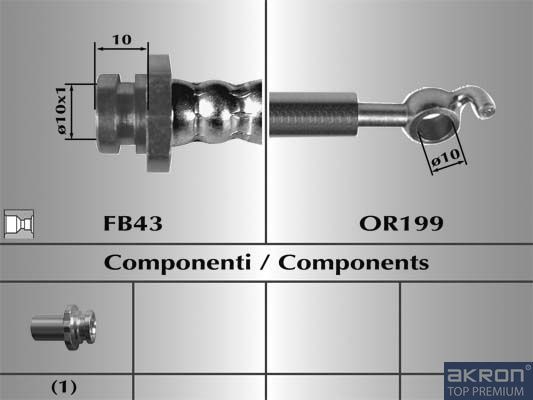 Тормозной шланг Malò. Артикул 80929