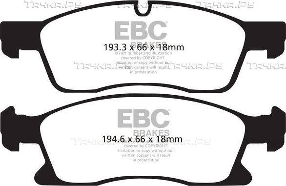 Тормозные колодки EBC Brakes. Артикул DP41871R