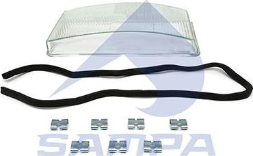 Стекло фары Sampa левый для Scania P 2003-2015. Артикул 042.058