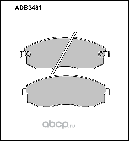 Колодки тормозные HYUNDAI Starex H-1 (-02) передние (4шт.) ALLIED NIPPON. Артикул ADB3481