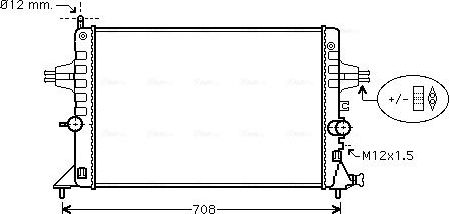 Радиатор охлаждения двигателя AVA. Артикул OLA2440