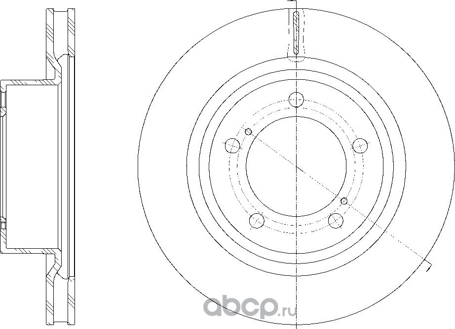 Диск тормозной (G-Brake). Артикул GR20747