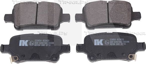 Тормозные колодки NK. Артикул 223654