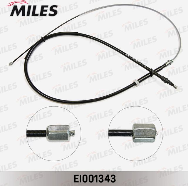Трос ручника (тросик ручного тормоза) Miles задний правый/левый для Renault Megane III 2008-2016. Артикул EI001343