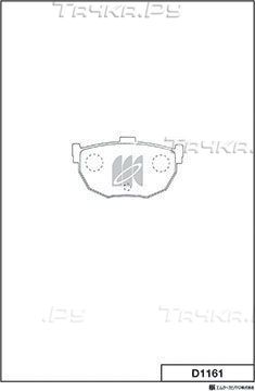 Тормозные колодки MK Kashiyama. Артикул D1161