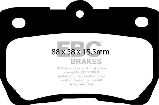 Тормозные колодки EBC Brakes задние для Lexus IS II 2005-2013. Артикул DP41586R