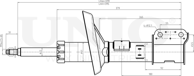 Амортизатор подвески (Unio). Артикул SAB-20004