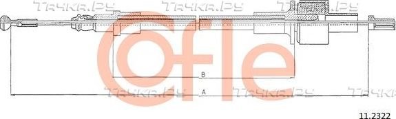 Трос сцепления Cofle для Ford Orion III 1990-1993. Артикул 11.2322